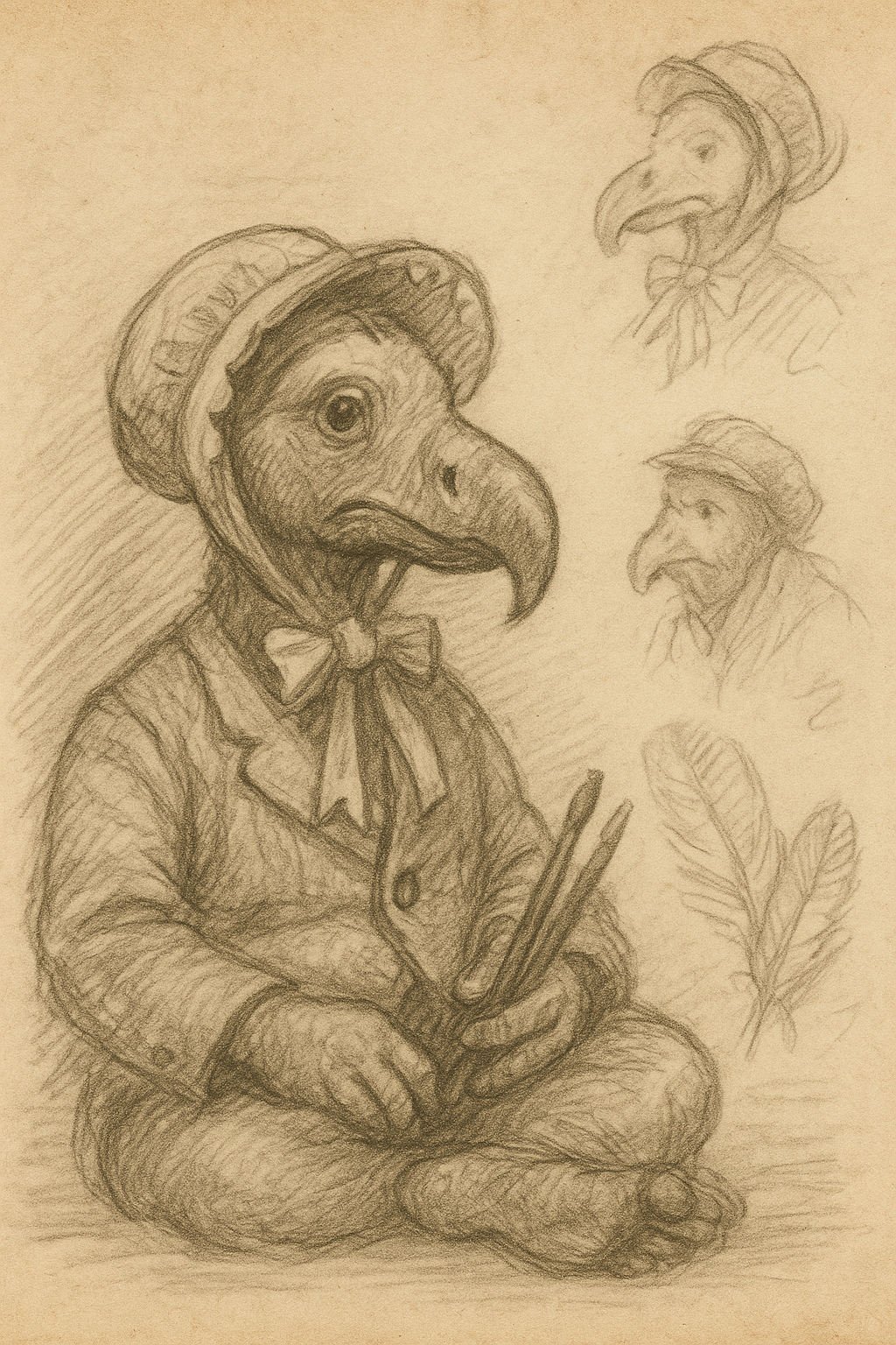 Étienne's sketch studies of the Dodo