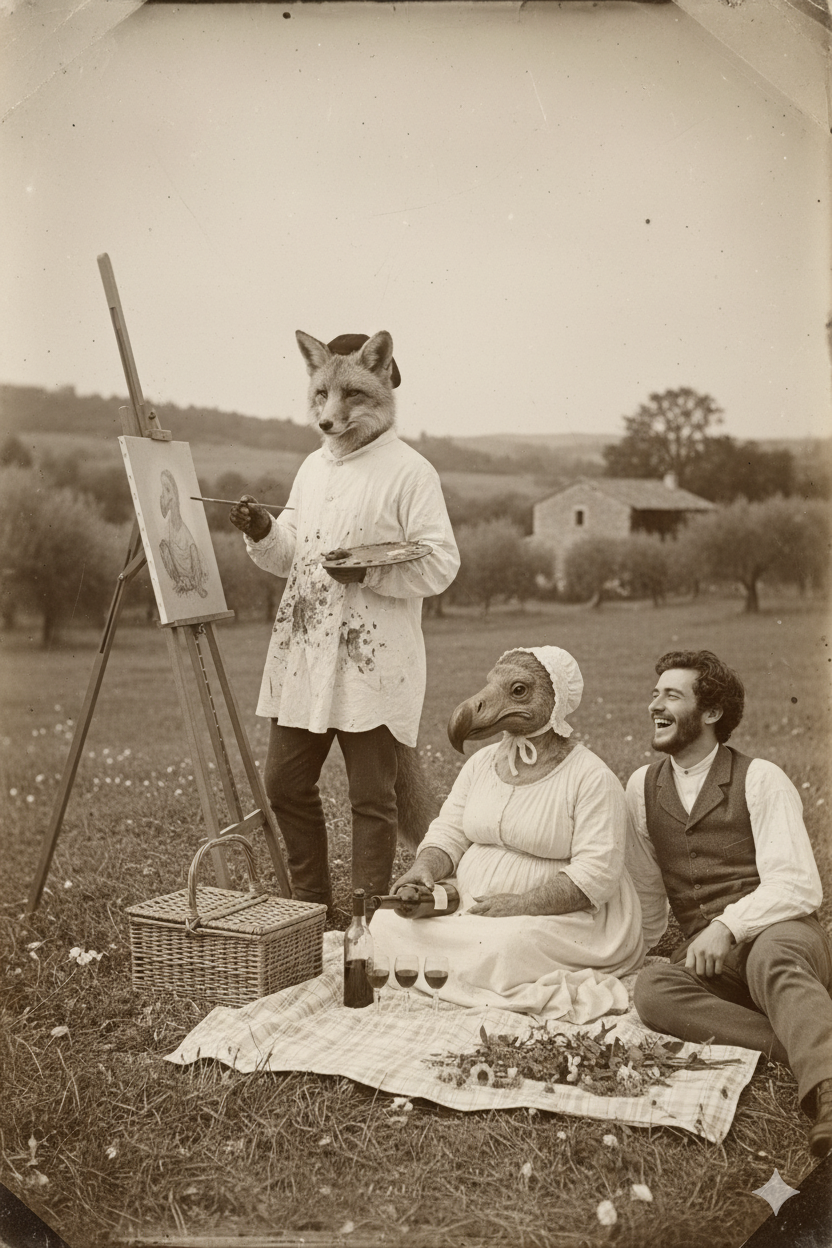 Étienne, the Dodo, and Fauré at a picnic